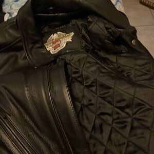 Harley Davidson fully removable winter lined leather.  Can be unisex. Size med